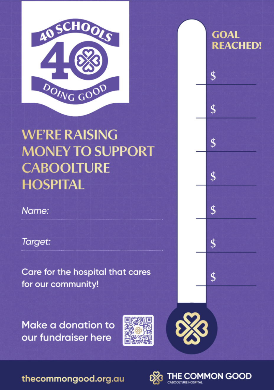 School Fundraising Tally Poster - CABH